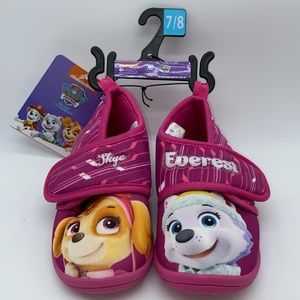 Nickelodeon Paw Patrol Little Girls Slippers Size 7-8 Skye Everest Pink